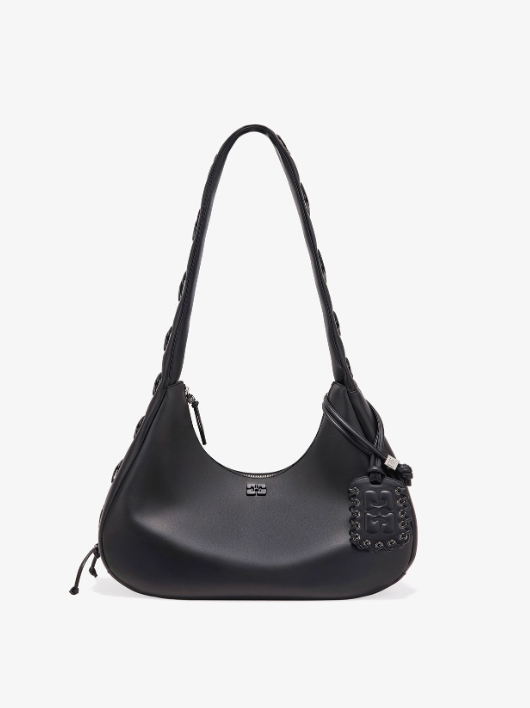 Bolso hobo mediano blk Ganni Bolso hobo mediano blk Ganni